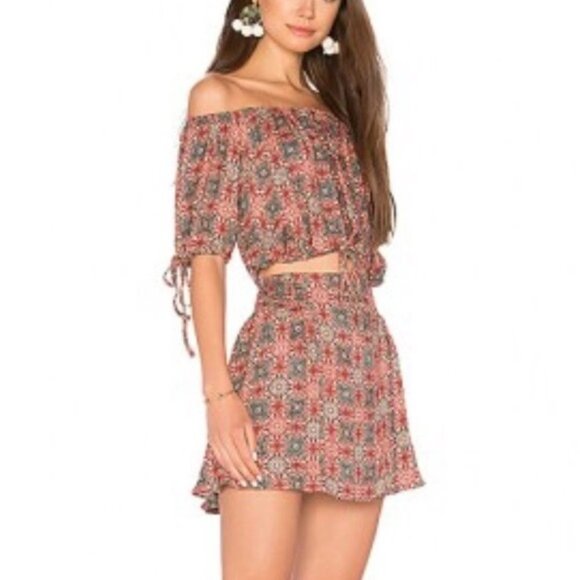 Free People Electric Love Pattern Mini Skirt - Picture 11 of 12